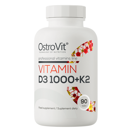 OstroVit Vitamina D3 1000 UI + K2 90 comprimidos