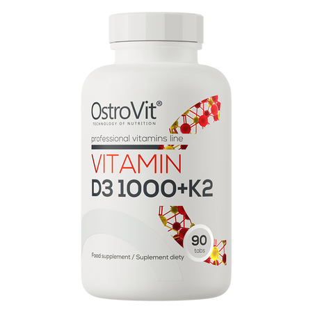 OstroVit Vitamina D3 1000 UI + K2 90 comprimidos