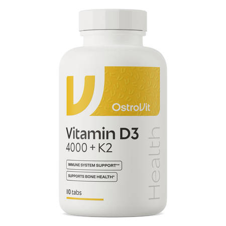 OstroVit Vitamina D3 4000 UI + K2 110 comprimidos