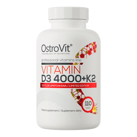 OstroVit Vitamina D3 4000 UI + K2 110 comprimidos