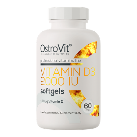 OstroVit Vitamina D3 2000 UI 60 cápsulas