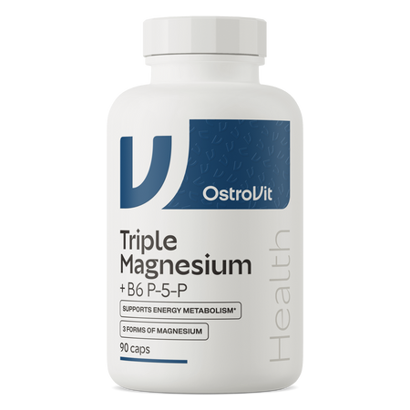 OstroVit Triple Magnesio + B6 P-5-P 90 cápsulas