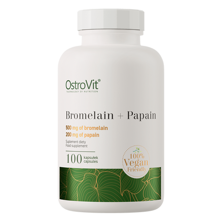 OstroVit Bromelina + Papaína VEGE 100 cápsulas