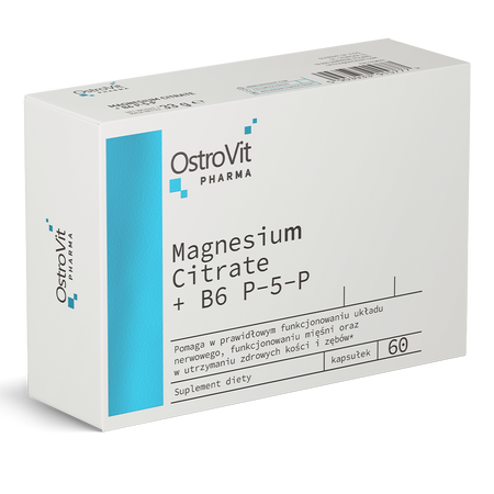 OstroVit Pharma Citrato de magnesio + B6 P-5-P 60 cápsulas