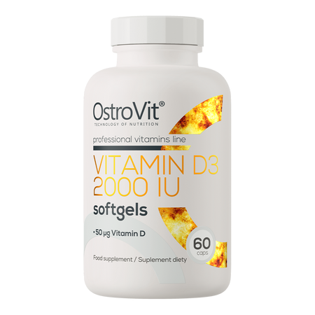 OstroVit Vitamina D3 2000 UI 60 cápsulas