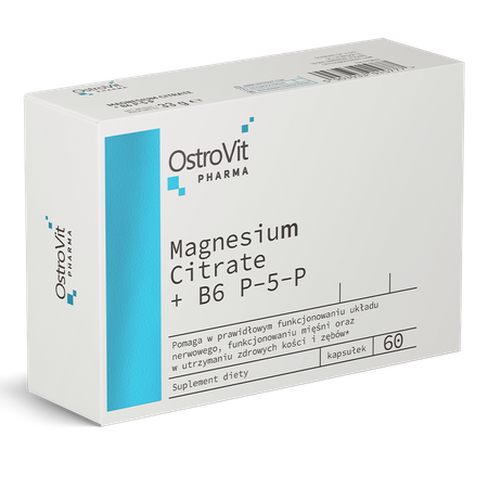 OstroVit Pharma Citrato de magnesio + B6 P-5-P 60 cápsulas