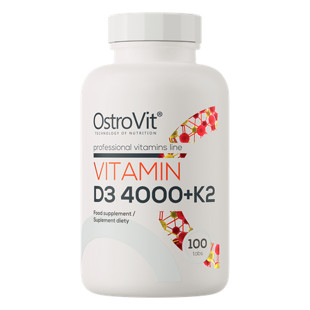 OstroVit Vitamina D3 4000 UI + K2 100 comprimidos