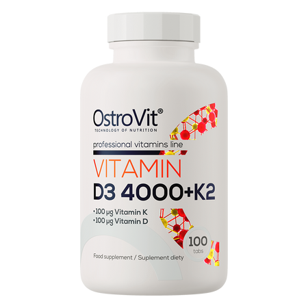 OstroVit Vitamina D3 4000 UI + K2 100 comprimidos