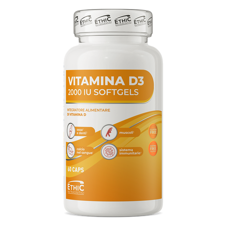 Ethic Nutraceutici Vitamina D3 2000 IU 60 cápsulas