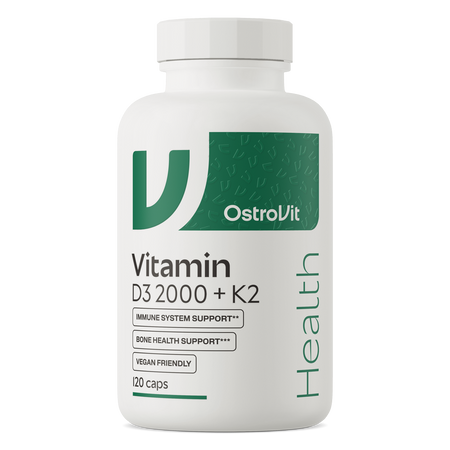 OstroVit Vitamina D3 2000 UI + K2 VEGE 120 cápsulas