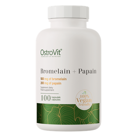 OstroVit Bromelina + Papaína VEGE 100 cápsulas