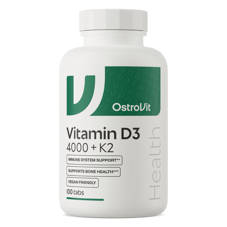 OstroVit Vitamina D3 4000 UI + K2 VEGE 100 comprimidos