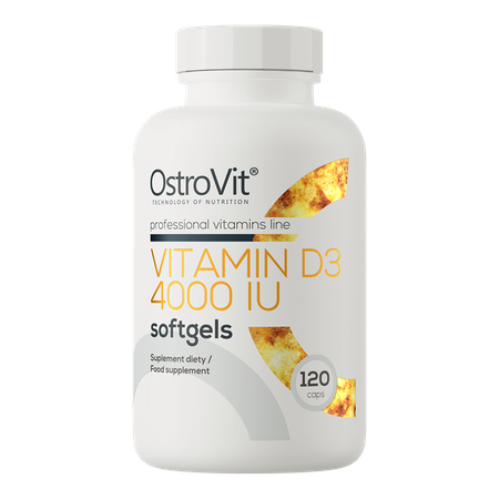 OstroVit Vitamina D3 4000 UI 120 cápsulas