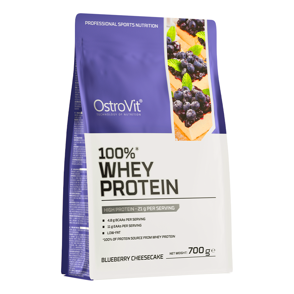 OstroVit 100% Whey Protein 700 g sabor tarta de queso y arándanos
