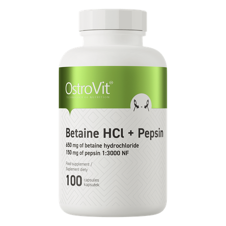 OstroVit Betaína HCl + Pepsina 100 cápsulas