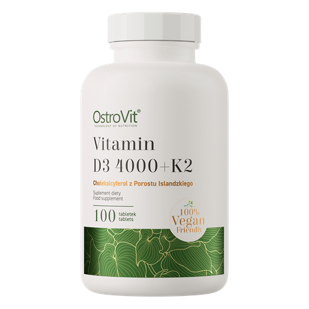 OstroVit Vitamina D3 4000 UI + K2 VEGE 100 comprimidos