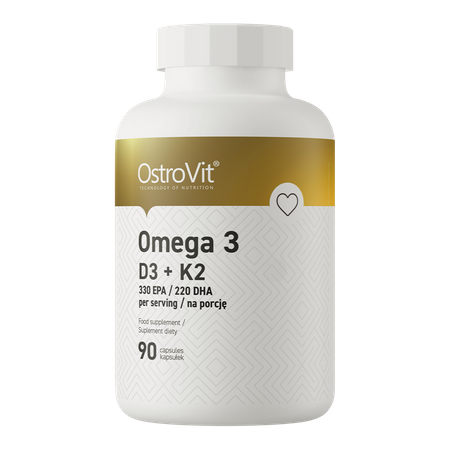 OstroVit Omega 3 D3+K2 90 cápsulas