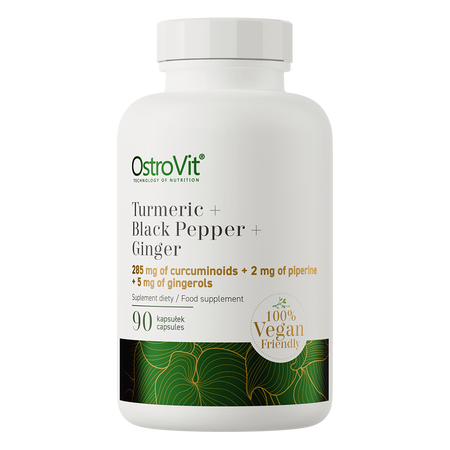OstroVit Curcumina + Pimienta Negra + Jengibre VEGE 90 cápsulas